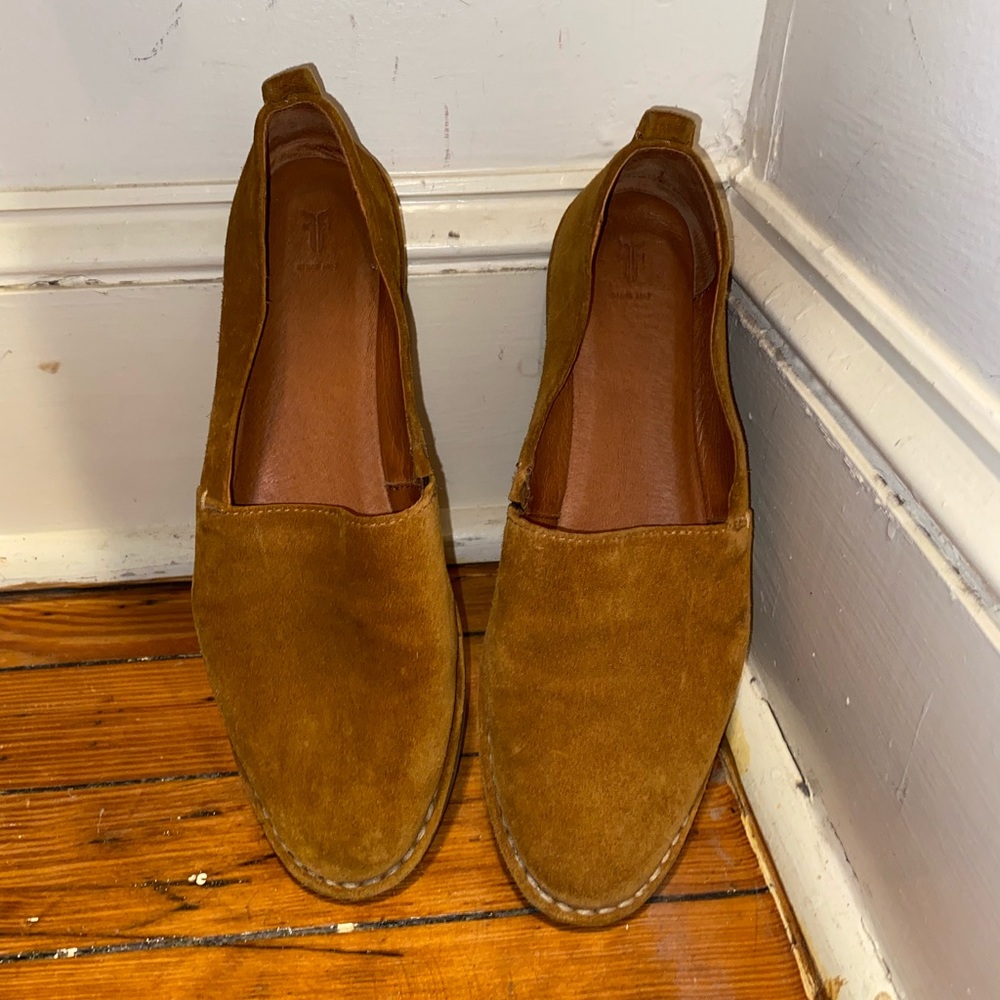 Frye Suede Leather Slip-On Flat Shoes